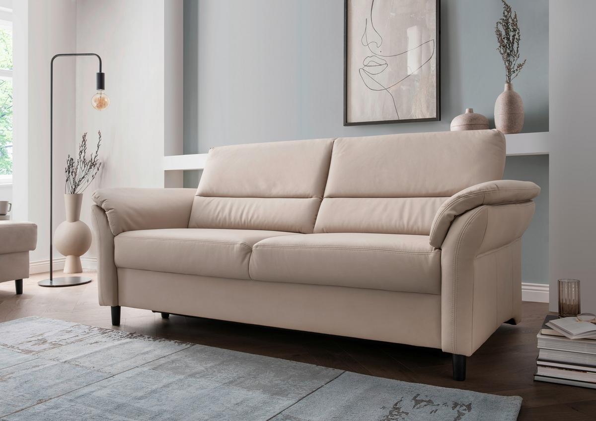 3-Sitzer-Sofa Cavoli, Beige B: 192 cm - Beige/Schwarz, MODERN, Textil (192/90/89cm) - Livetastic