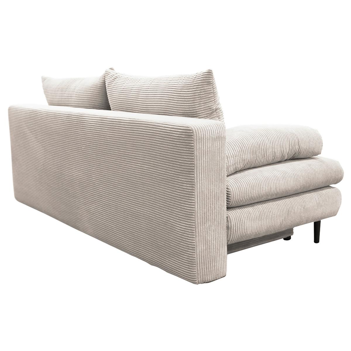 2-sitzer-sofa Mit Schlaffunkt. Fiore Und Bettkasten Beige - Beige/Schwarz, Design, Textil (202/85/99cm) - P & B
