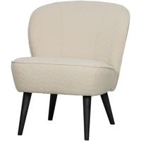 Sessel Sara Creme B: 59cm - Creme/Schwarz, Design, Textil (59/71/70cm) - Livetastic