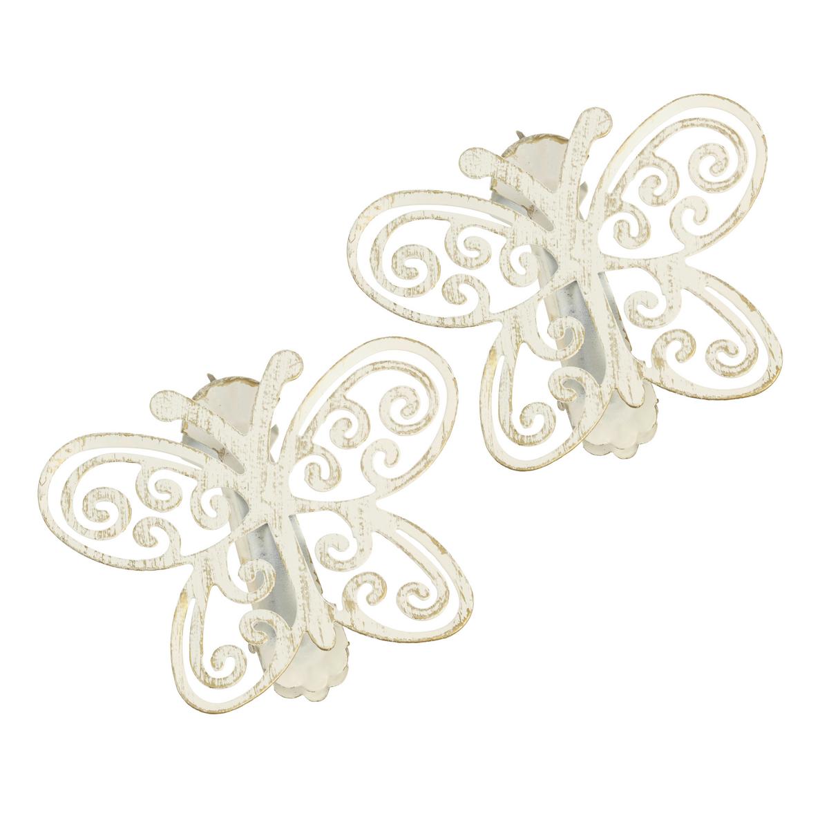 DEKORAČNÝ ŠTIPEC ANTIK - medená/krémová, kov (8,5/6,5cm) - Modern Living