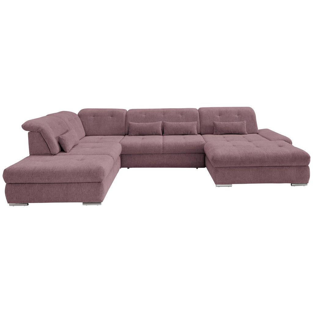 Wohnlandschaft Dalida mit Schlaffunktion Brombeere