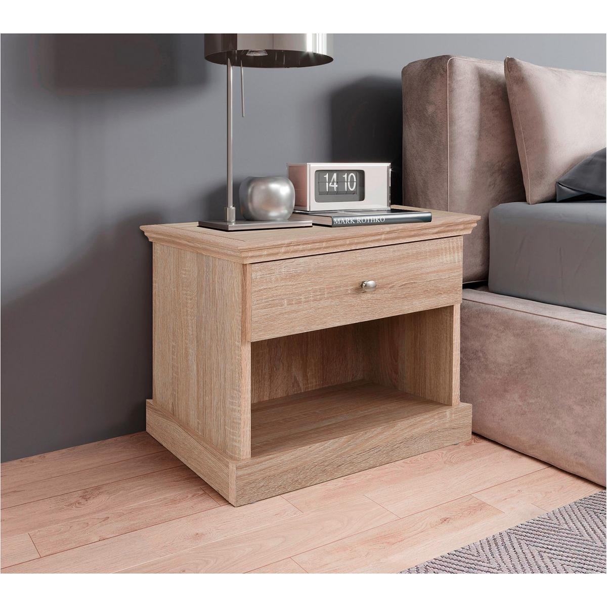 Nachttisch Binz Eiche Dekor B: 45 cm - Eichefarben/Naturfarben, Design, Holzwerkstoff (45/50/35cm) - MID.YOU