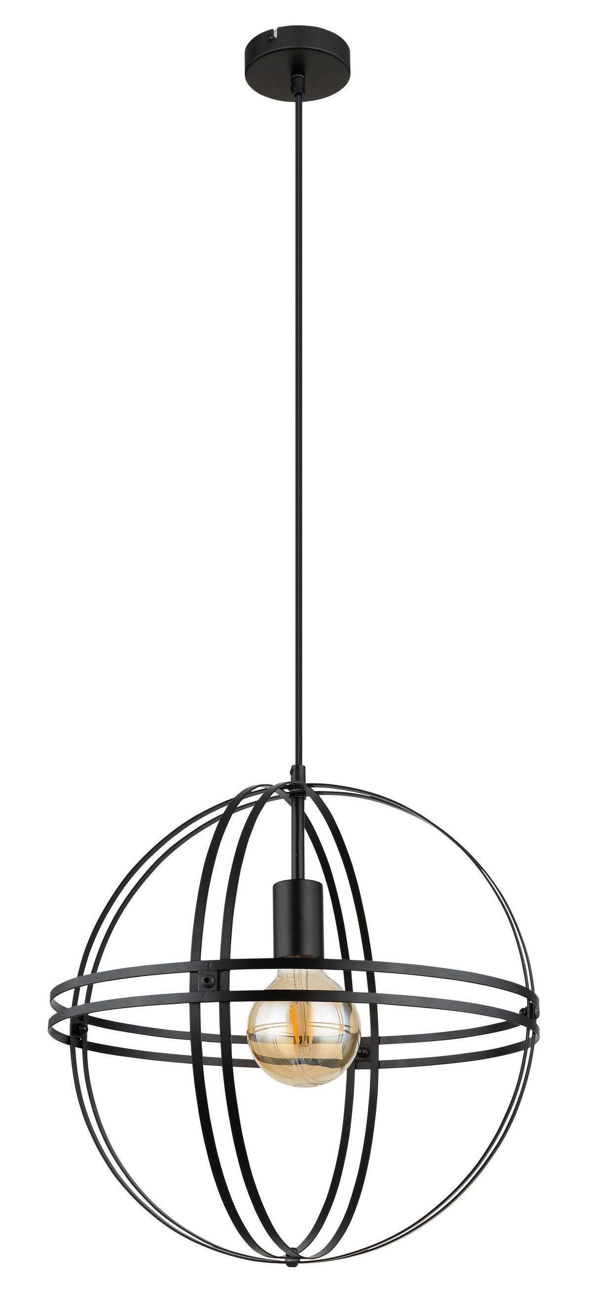Hängeleuchte 15639h2 - Schwarz, Design, Metall (40/120cm) - Globo