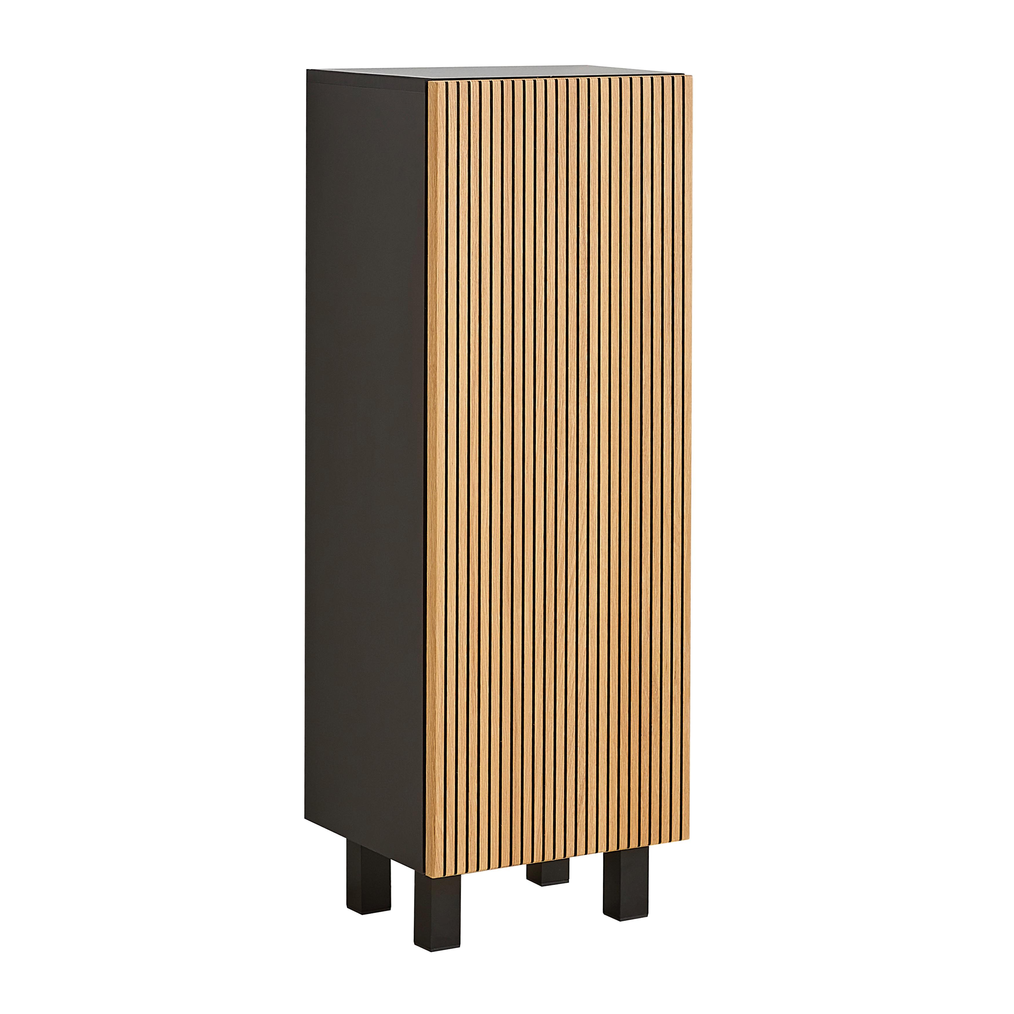 Spodná skrinka VENEZIA - čierna/farba duba, Lifestyle, kompozitné drevo (35/103/32cm) - Mömax