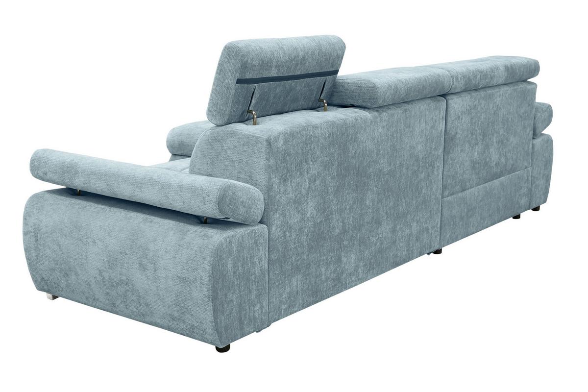 Rohová sedačka VEGAS, ľavá, mätovozelená ženilka - mätovozelená/strieborná, Design, drevo/textil (173/294cm)