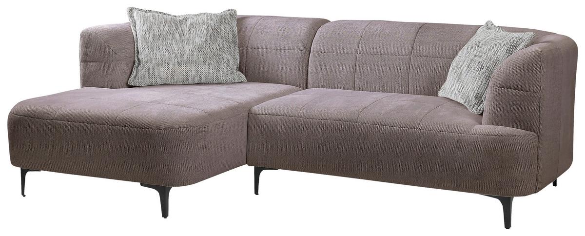 Ecksofa Lou Taupe/schwarz, 158 Cm - Taupe/Schwarz, Design, Textil (158/247cm) - MID.YOU