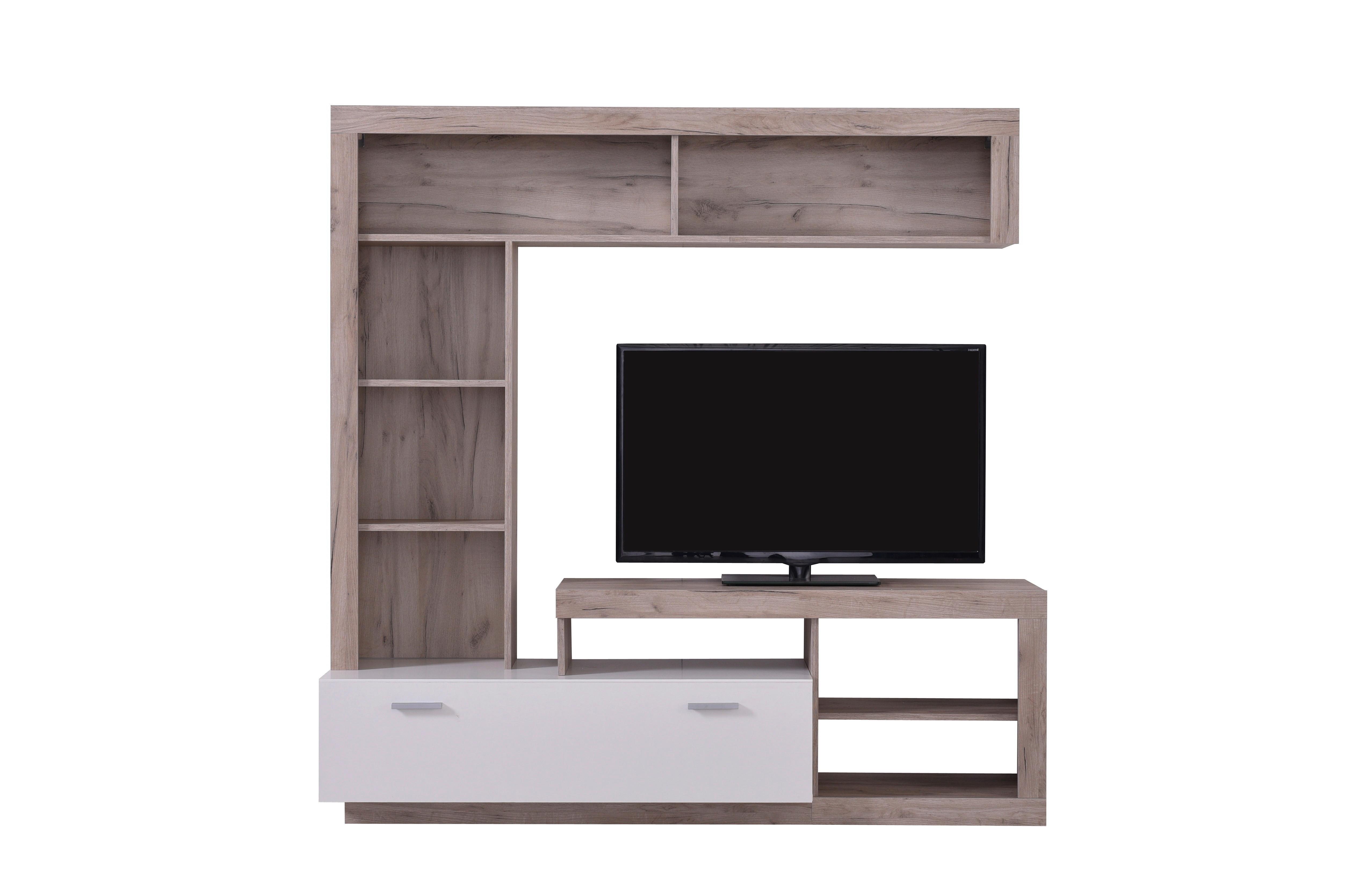 Nappali Szekrénysor Glen - fehér, Basics, faalapú anyag (170,5/170,5/41,5cm)