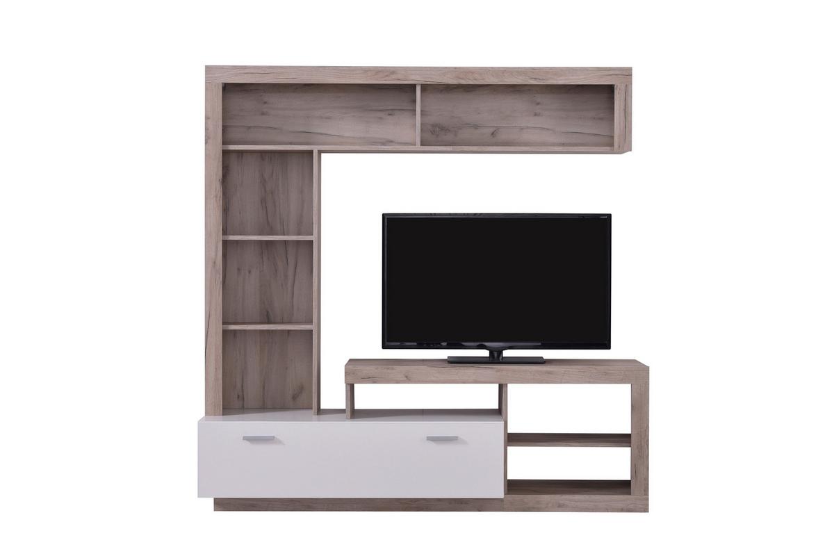 Nappali Szekrénysor Glen - fehér, Basics, faalapú anyag (170,5/170,5/41,5cm)