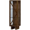 Vitrine Kella Braun B: 40 Cm - Braun, Design, Glas/Holz (40/137/39cm) - Livetastic