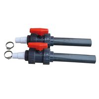 Gartenschlauch-Anschlusset Wärmepumpe 4--Teilig. Kunststoff - Rot/Grau, Basics, Kunststoff (30/10/3cm)