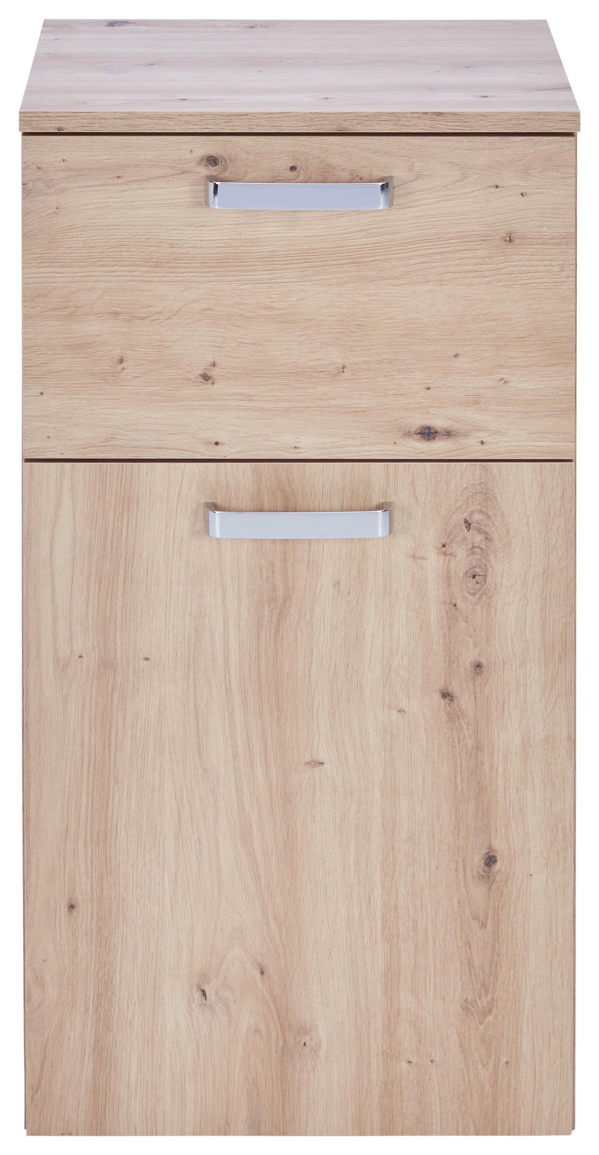 Unterschrank M. Soft-close Fresh B: 40 Cm Eiche Artisan - Weiß/Eiche Artisan, KONVENTIONELL, Holzwerkstoff (40/79/38,5cm) - Ondega