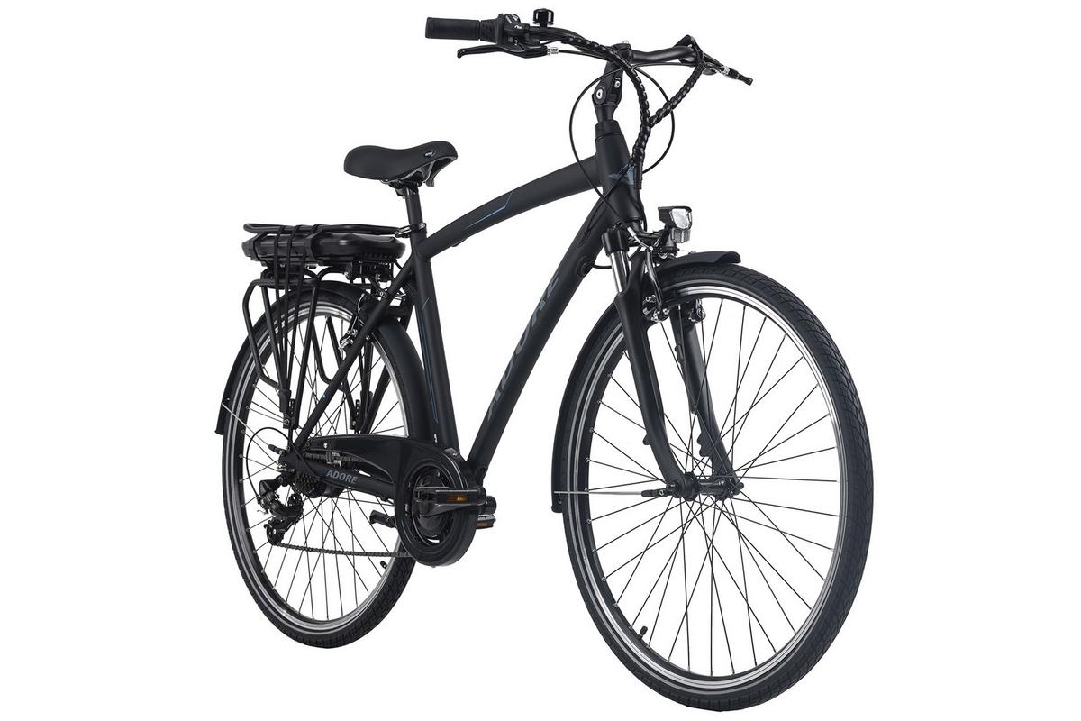 Elektrofahrrad 28 Zoll, 80 Km - Schwarz, MODERN, Metall