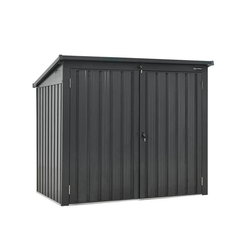 Mülltonnenbox Für 2 Tonnen 158x134x101 Cm Ohne Boden - Anthrazit, Basics, Metall (158/134/101cm)