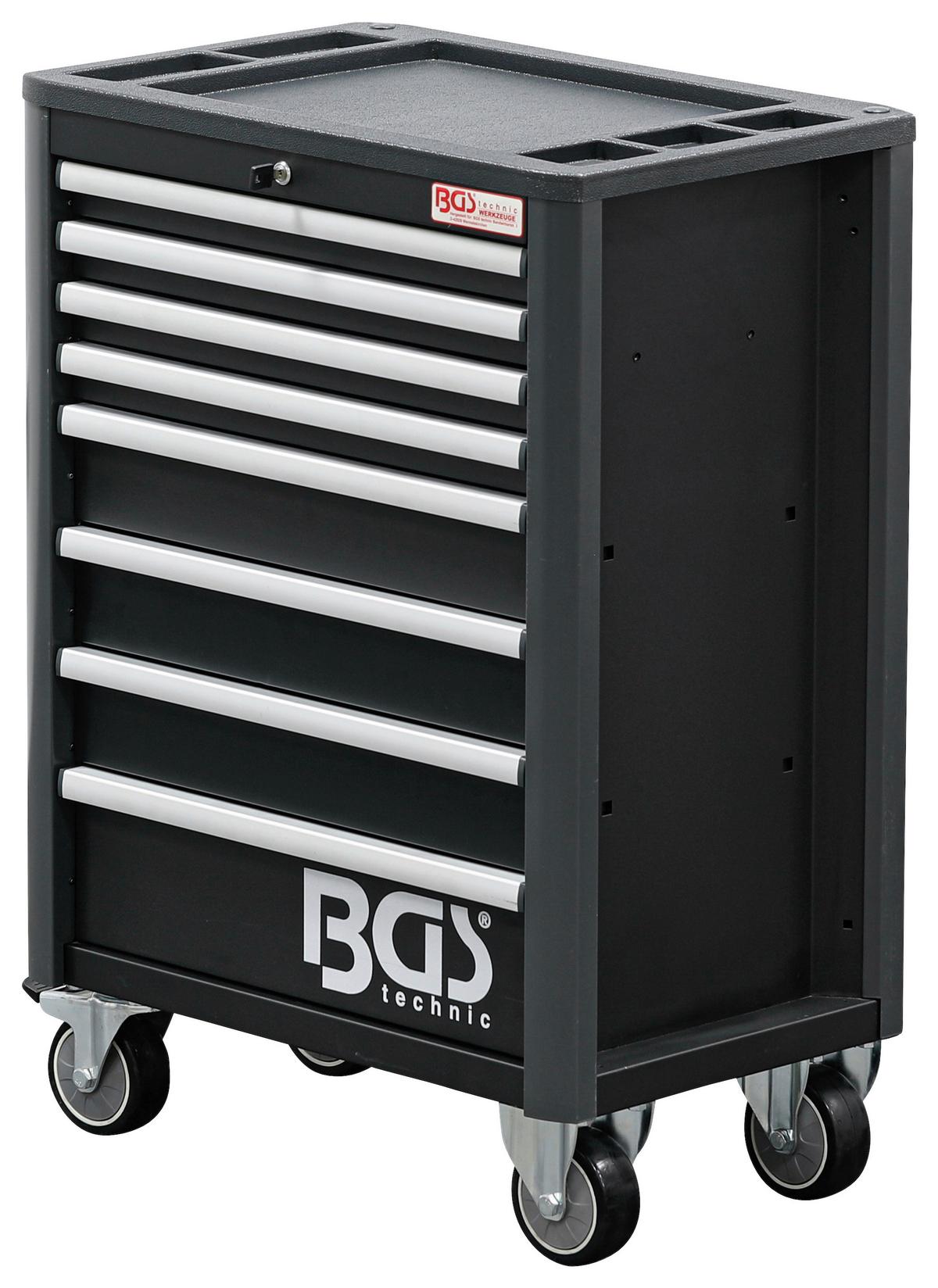 Werkstattwagen Leer Schwarz/Silberfarben B: 72,4cm - Silberfarben/Schwarz, Basics (72,4/103,3/47cm)