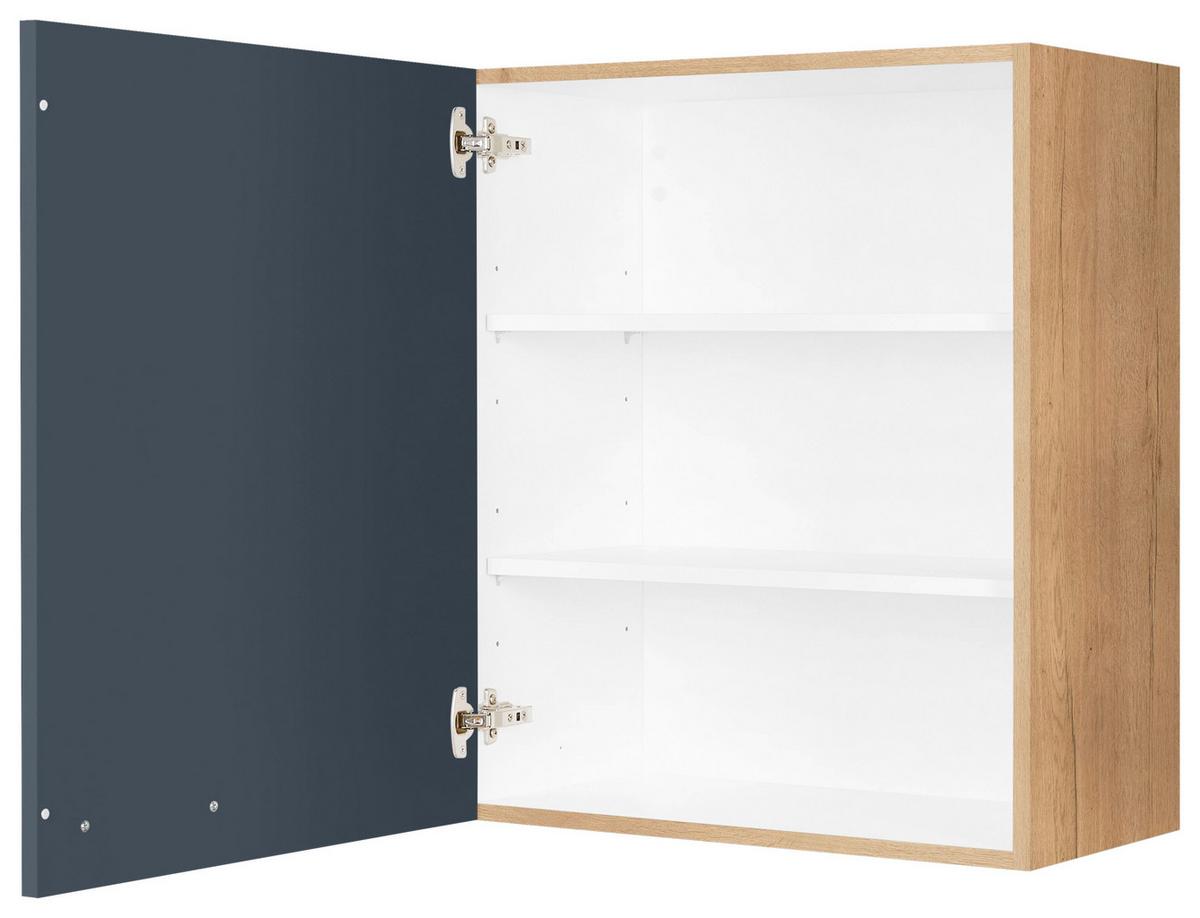 Küchenoberschrank Easytouch - Blau/Eichefarben, MODERN, Holzwerkstoff (60/72/35cm) - Nobilia