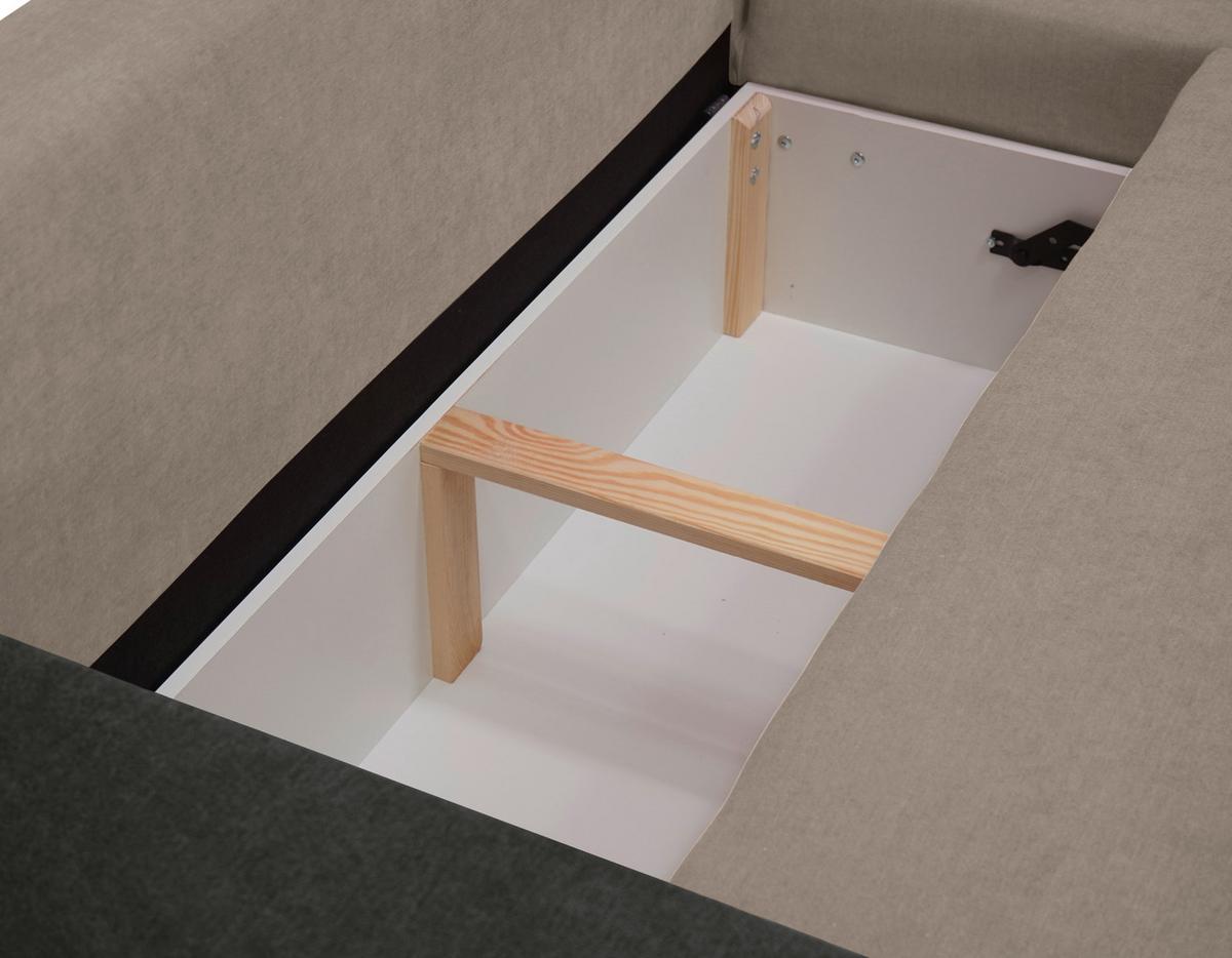 Ecksofa Time Anthrazit, Greige S: 178x248cm - Greige/Anthrazit, Design, Textil (178/248cm) - MID.YOU