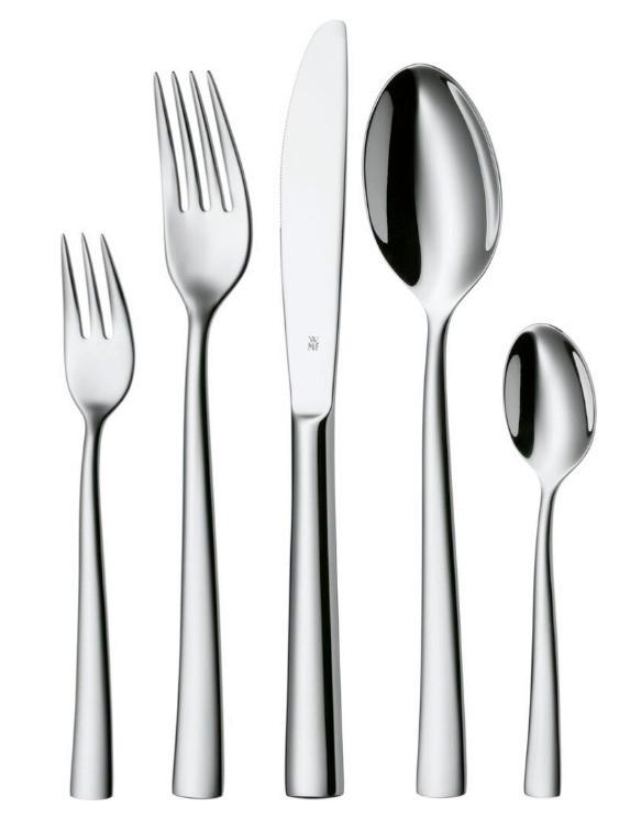 Besteckset 60-Teilig für 12 Personen - Edelstahlfarben, MODERN, Metall (38,9/48,6/5,2cm)