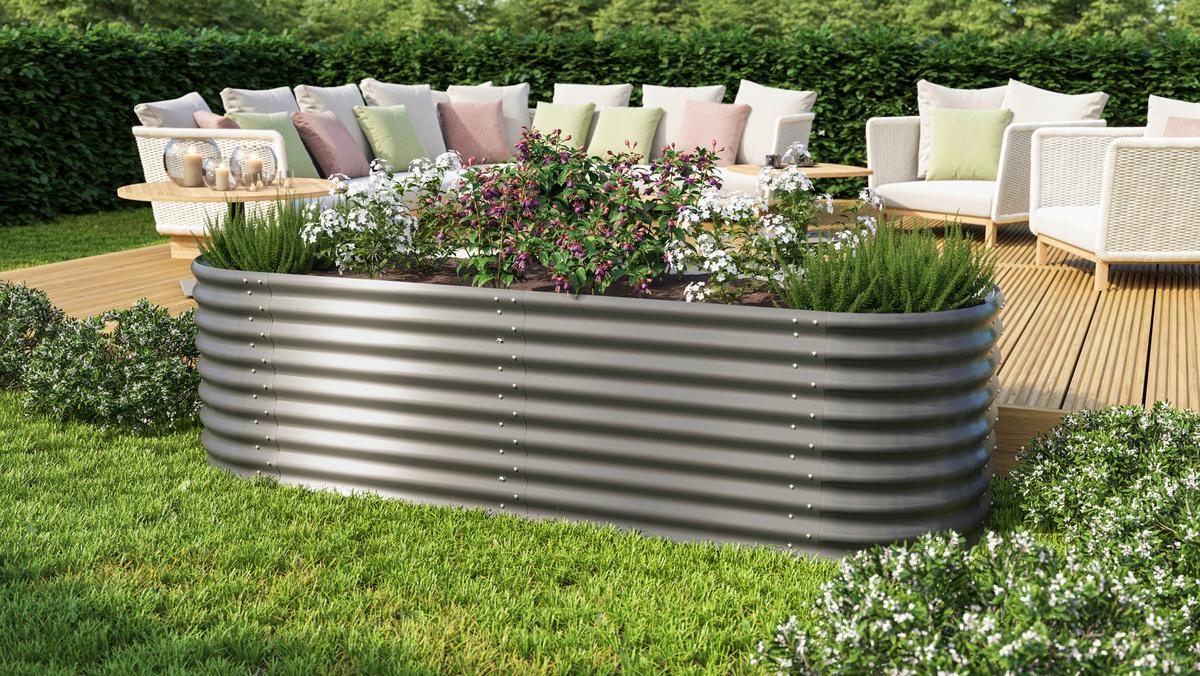 Hochbeet-erweiterung Stahl Vita 630 80x63x80 Cm Anthrazit - Anthrazit, Basics, Metall (80/63/80cm)