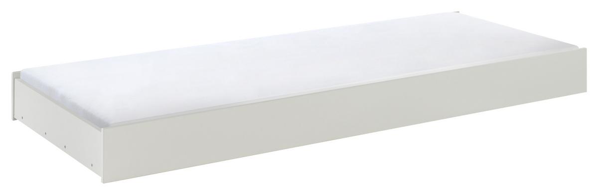 Bettkasten London B: 198 Cm Weiß Mit Rollen - Weiß, MODERN, Holzwerkstoff (198/17,5/93,7cm) - MID.YOU