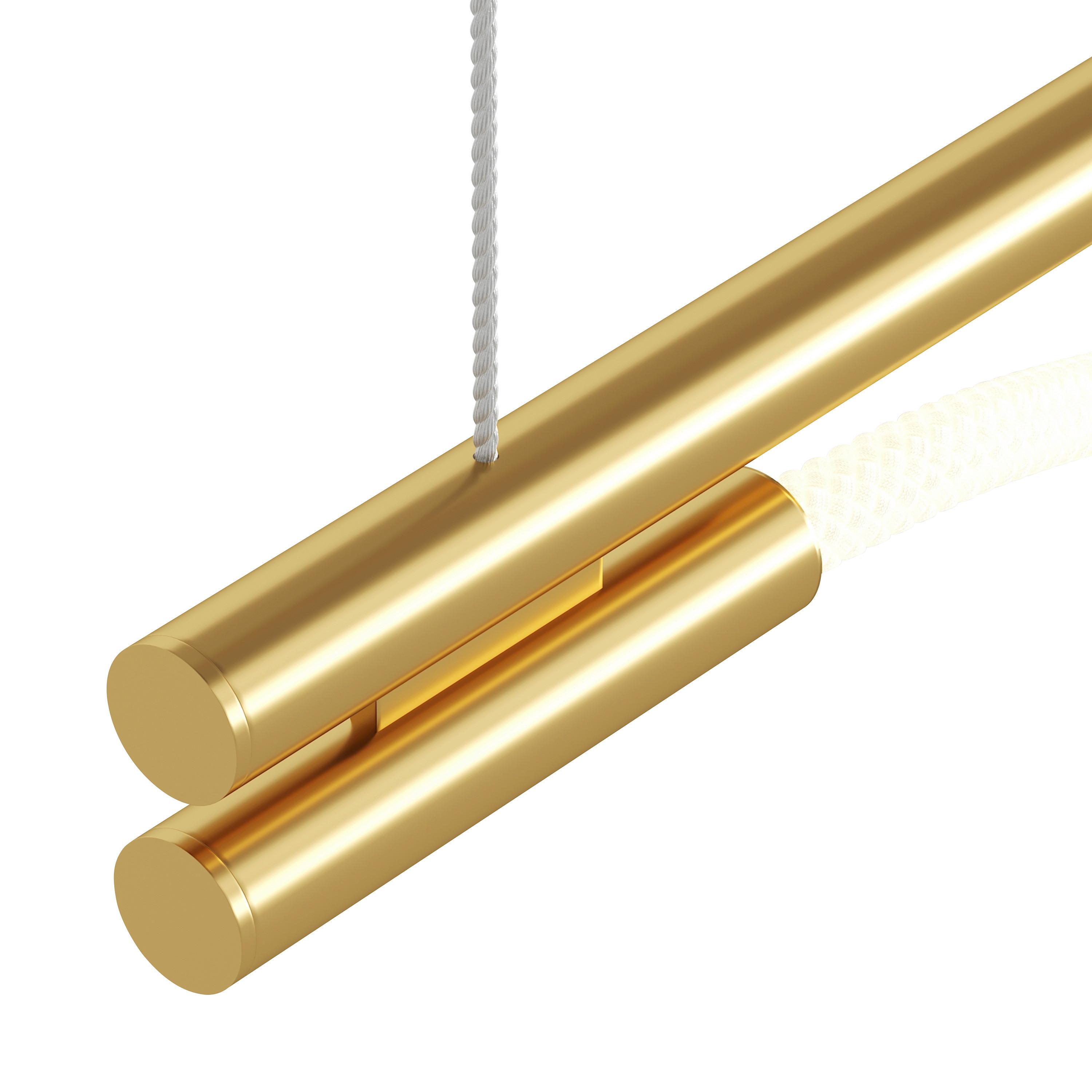 Pendelleuchte Tau - Goldfarben, Basics, Kunststoff/Metall (18/150/180cm) - MAYTONI