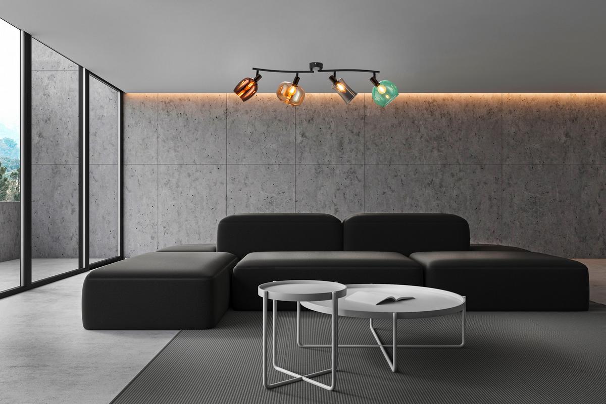 Deckenleuchte 60170408  Telesto - Braun/Grau, Trend, Glas (70/29,5/23cm) - Globo