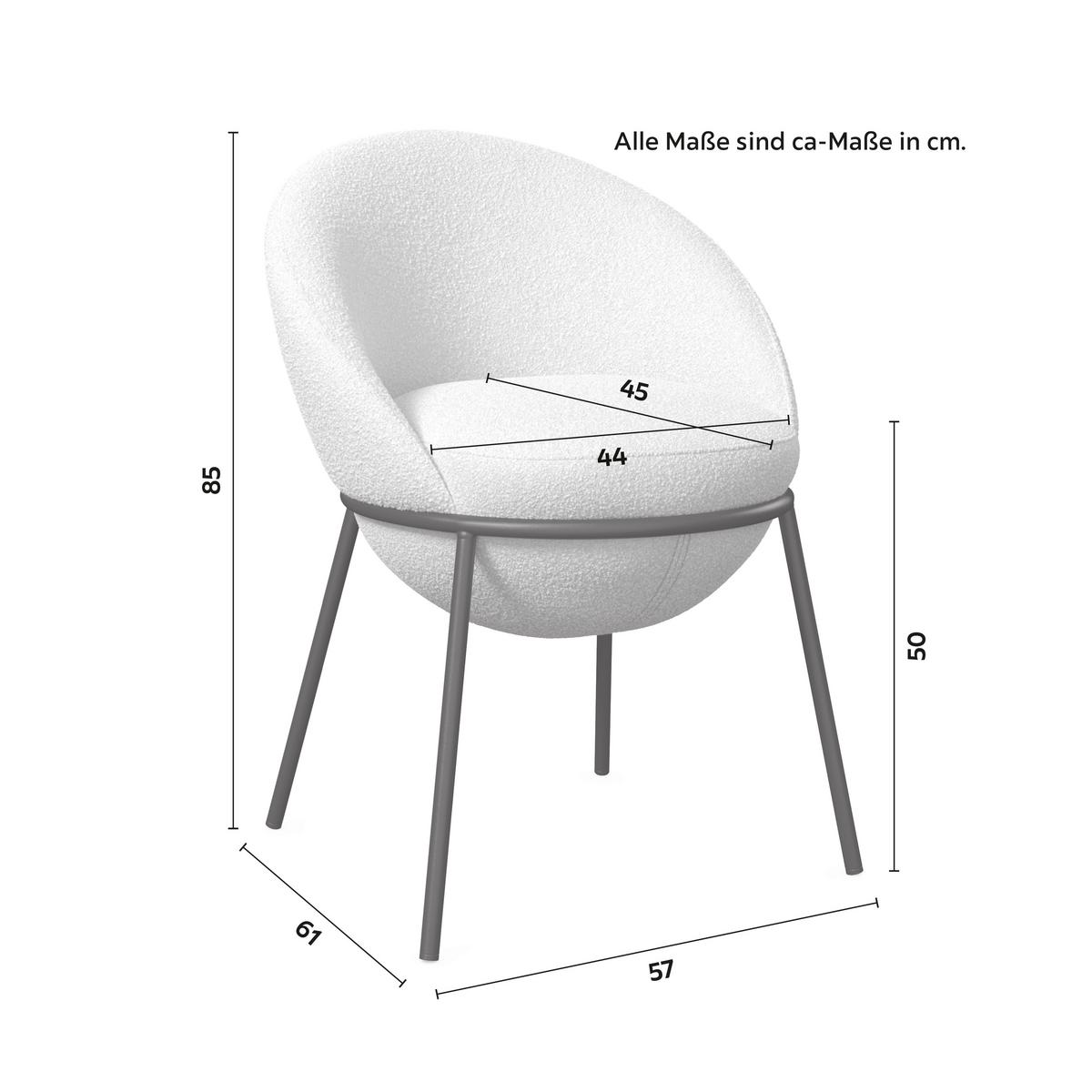 STOLIČKA S PODRÚČKAMI ZOA - čierna/krémová, Modern, kov/drevo (57/85/61cm) - Bessagi Home