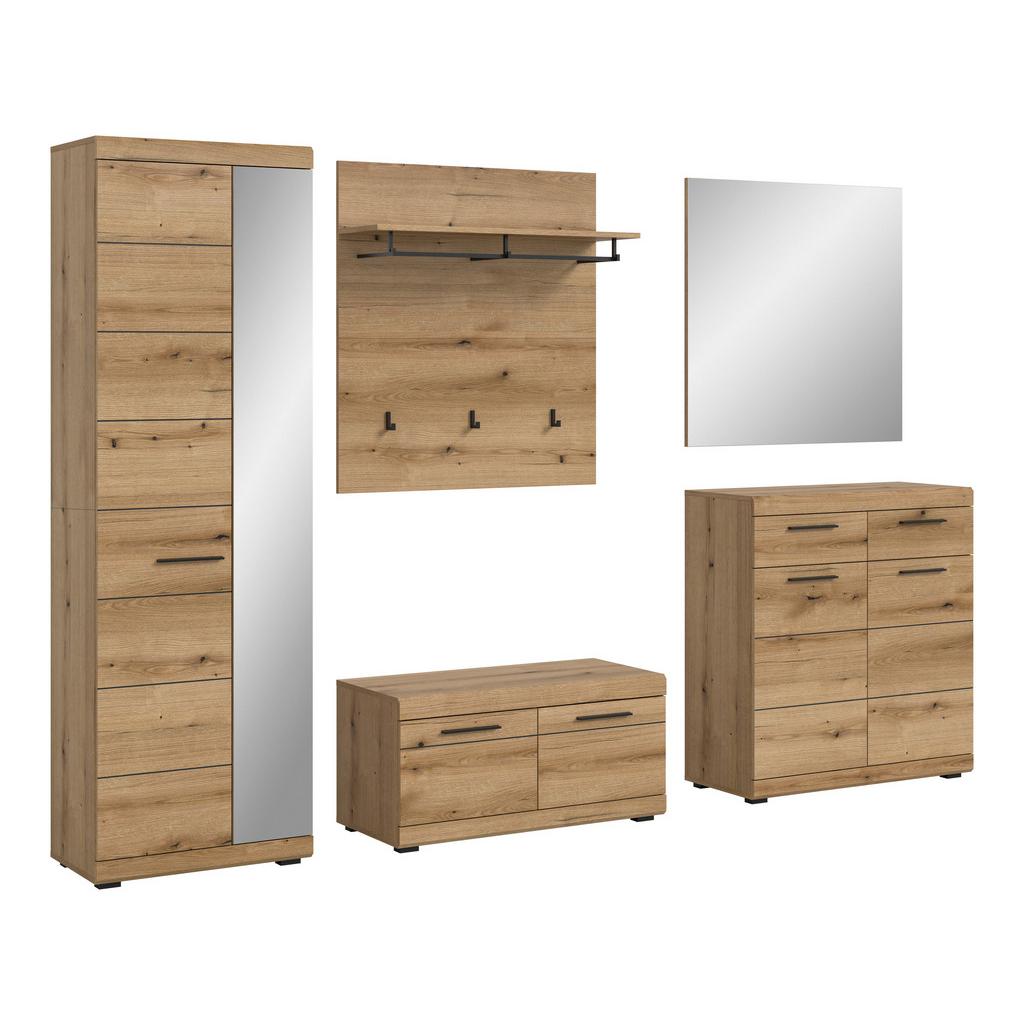 Garderobe Scout 5-Teilig Eiche Dunkel B: 272 cm