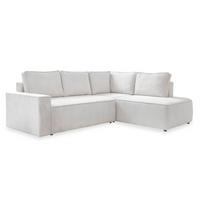 Sedačka OLIVER, pravá, béžová farba - čierna/béžová, Design, textil/plast (247/194cm) - MID.YOU