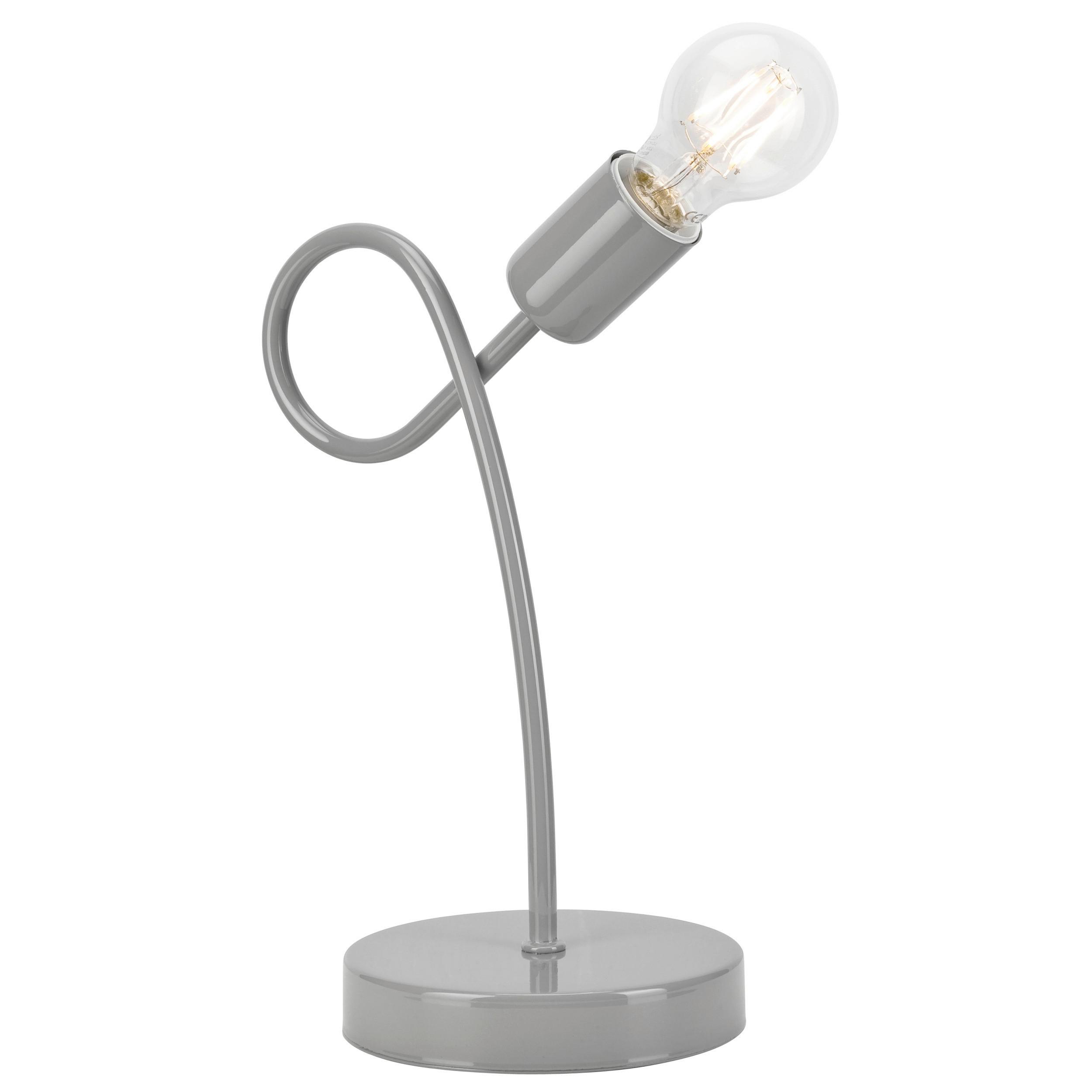 Schreibtischleuchte Camilla Weiß Hochglanz D: 32 cm - Weiß Hochglanz/Hellgrau, KONVENTIONELL (32/19cm)