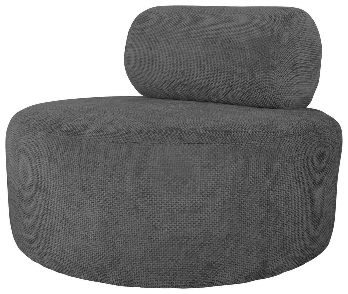 Relaxsessel Moss Dunkelgrau B: 88 Cm - Dunkelgrau/Schwarz, Basics, Textil (88/70/88cm) - Livetastic