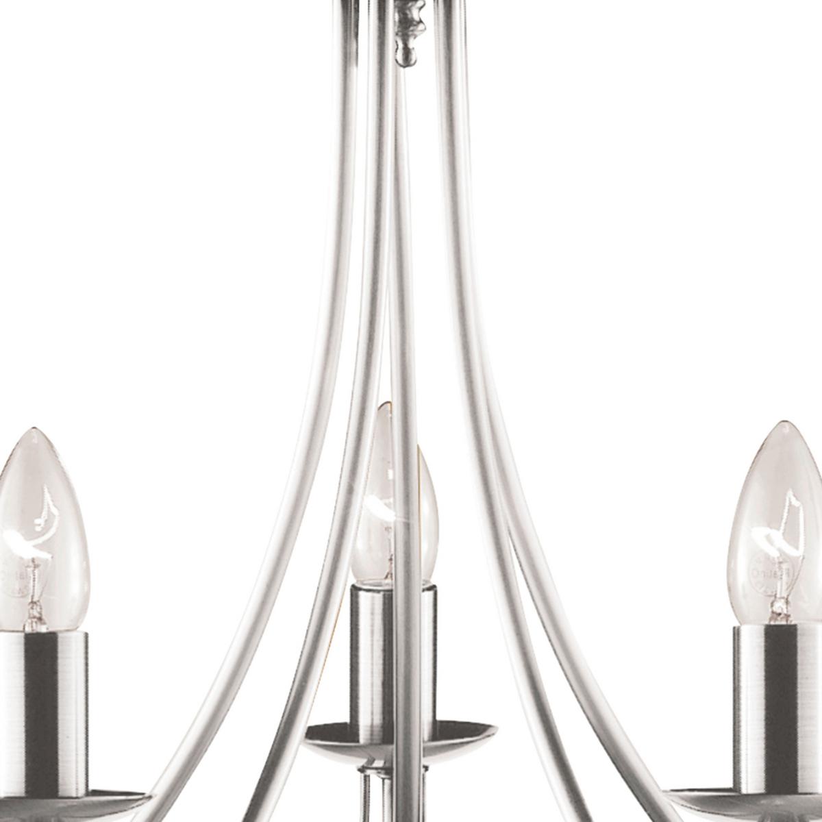 Kronleuchter Maypole 5-Flammig Silberfarben, höhenverstellbar - Silberfarben, LIFESTYLE, Metall (46/120cm)