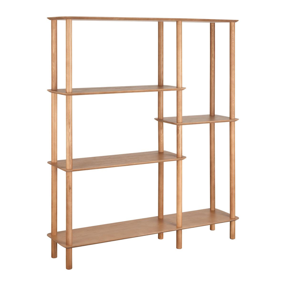 Regál MATS, přírodní barvy - přírodní barvy, Moderní, dřevo/kompozitní dřevo (120/140/30cm) - Premium Living