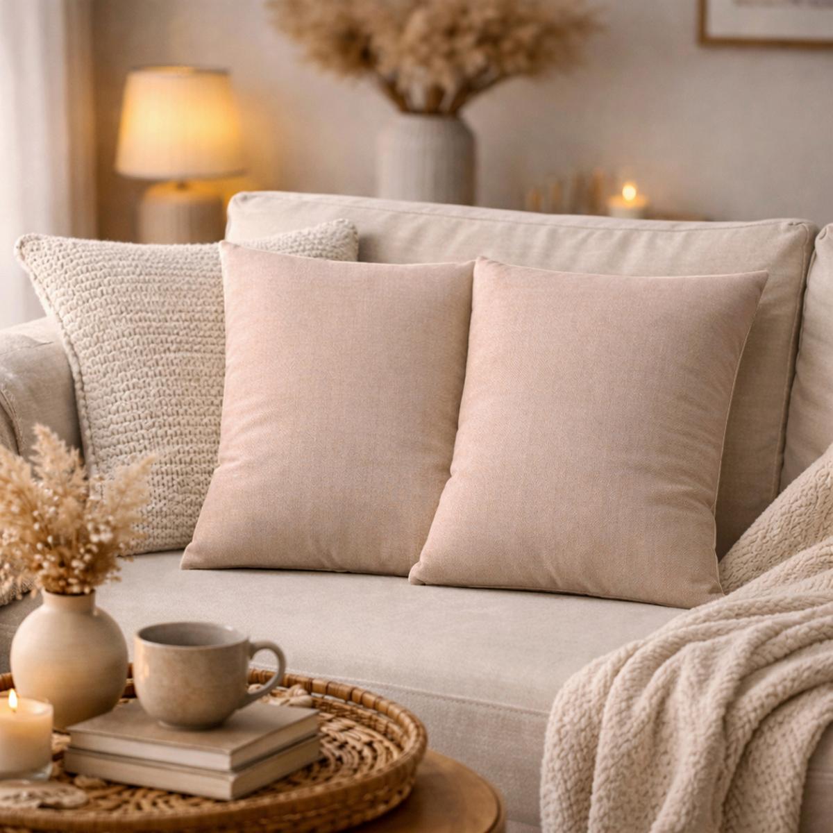 Kissenhüllen-Set Elmer - Hellgrau, Basics, Textil (40/40cm)