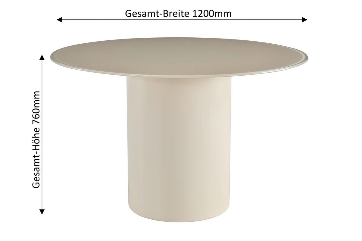 Esstisch Tivoli Beige L: 120 cm - Beige, MODERN, Glas/Holzwerkstoff (120/75cm) - MID.YOU