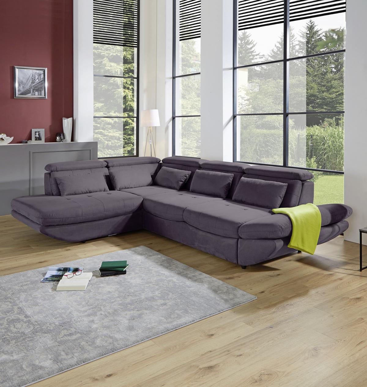 SEDACÍ SOUPRAVA PARK - černá/antracitová, Moderní, textil/plast (233/311cm) - Luca Bessoni