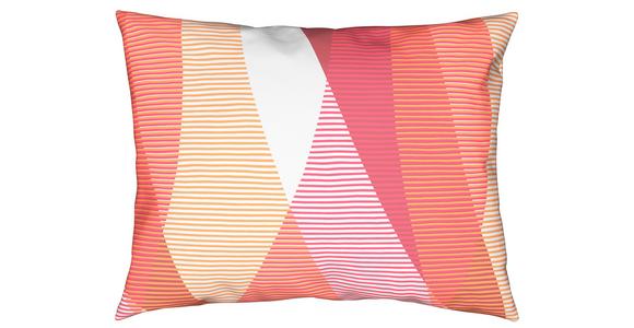 Cretonne Bettwäsche 140x200 cm Fianna Orange/Pink Streifen - Pink/Orange, MODERN, Textil - Luca Bessoni