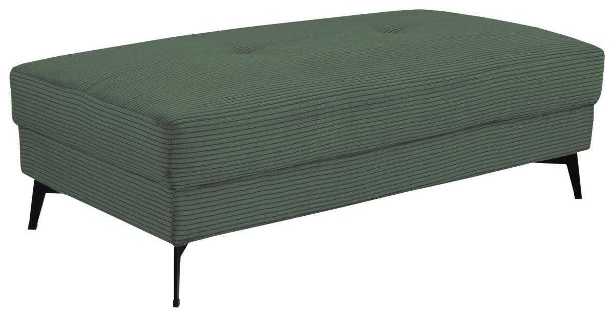 Hocker Zero Dunkelgrün B: 140 cm - Dunkelgrün/Schwarz, Trend, Textil (140/46/80cm)