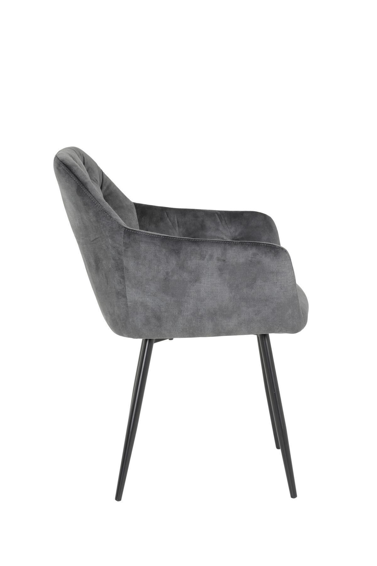 Tischgruppe Jennifer G - Weiß Hochglanz/Anthrazit, MODERN, Holzwerkstoff/Textil (140/76/80cm) - MID.YOU