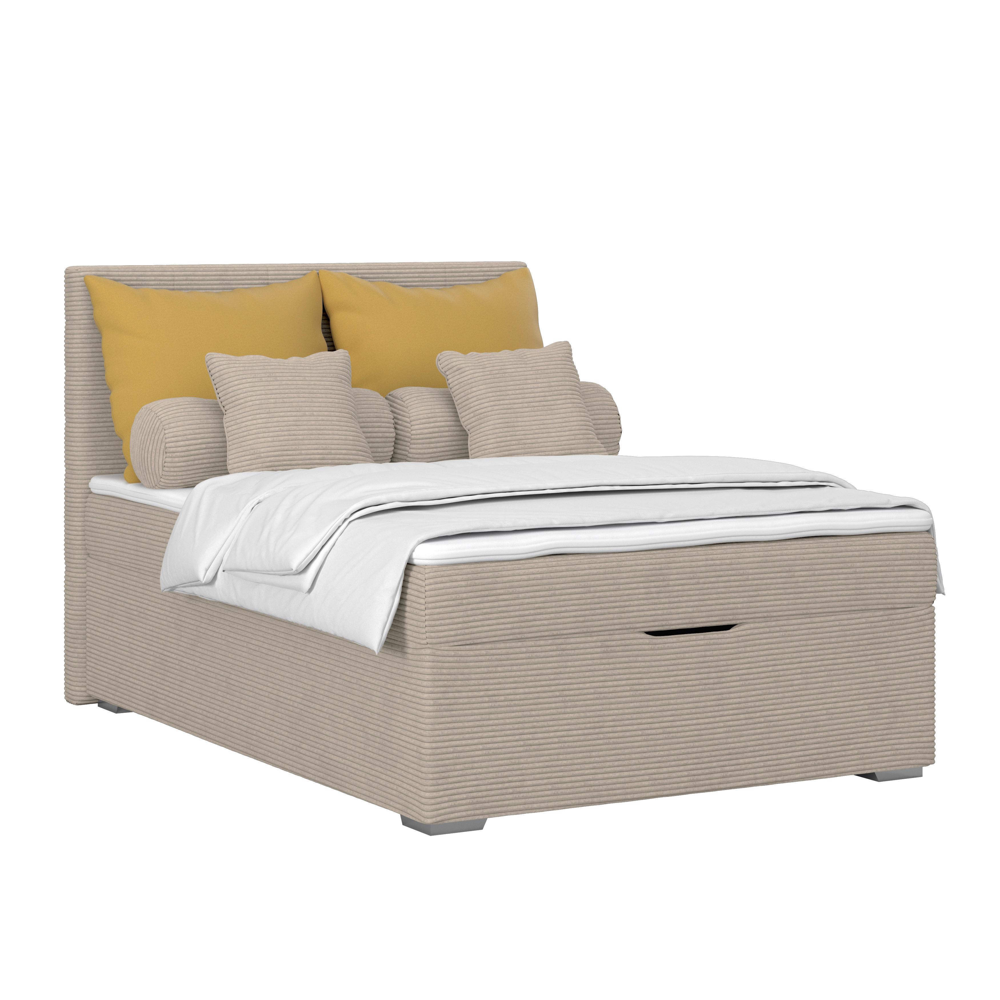 Čalúnená posteľ ADRIA 120x200 cm,bahenná hnedá - bahenná hnedá/chrómová, Konventionell, drevo/textil (120/200cm)