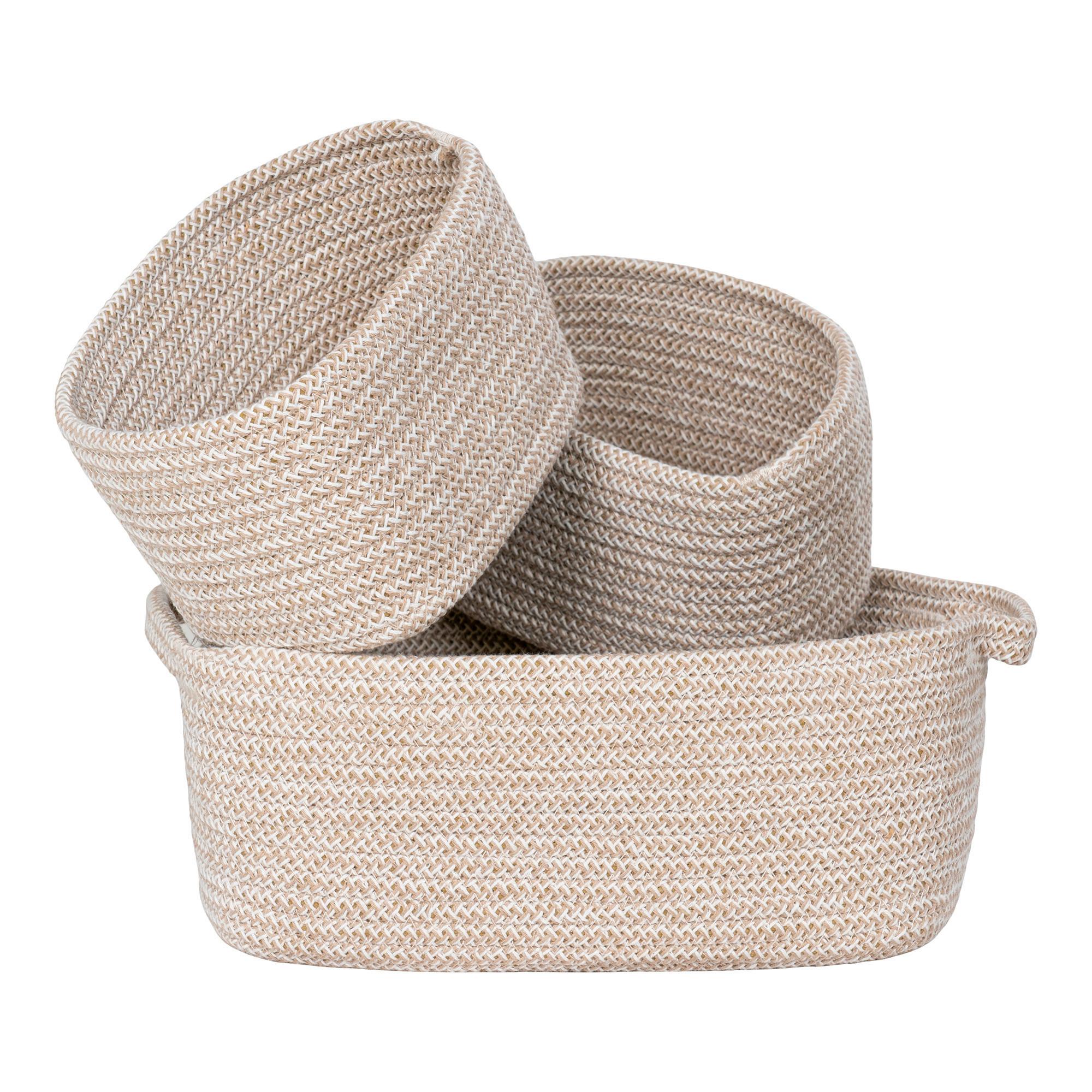 Korbset Beige Teixo Baskets - Beige, Basics, Textil