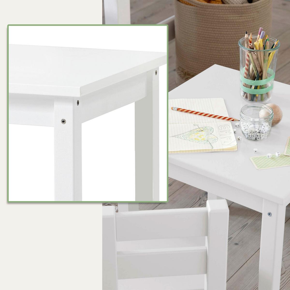 Kindersitzgruppe Bundle Mads Weiß - Weiß, MODERN, Holz - MID.YOU