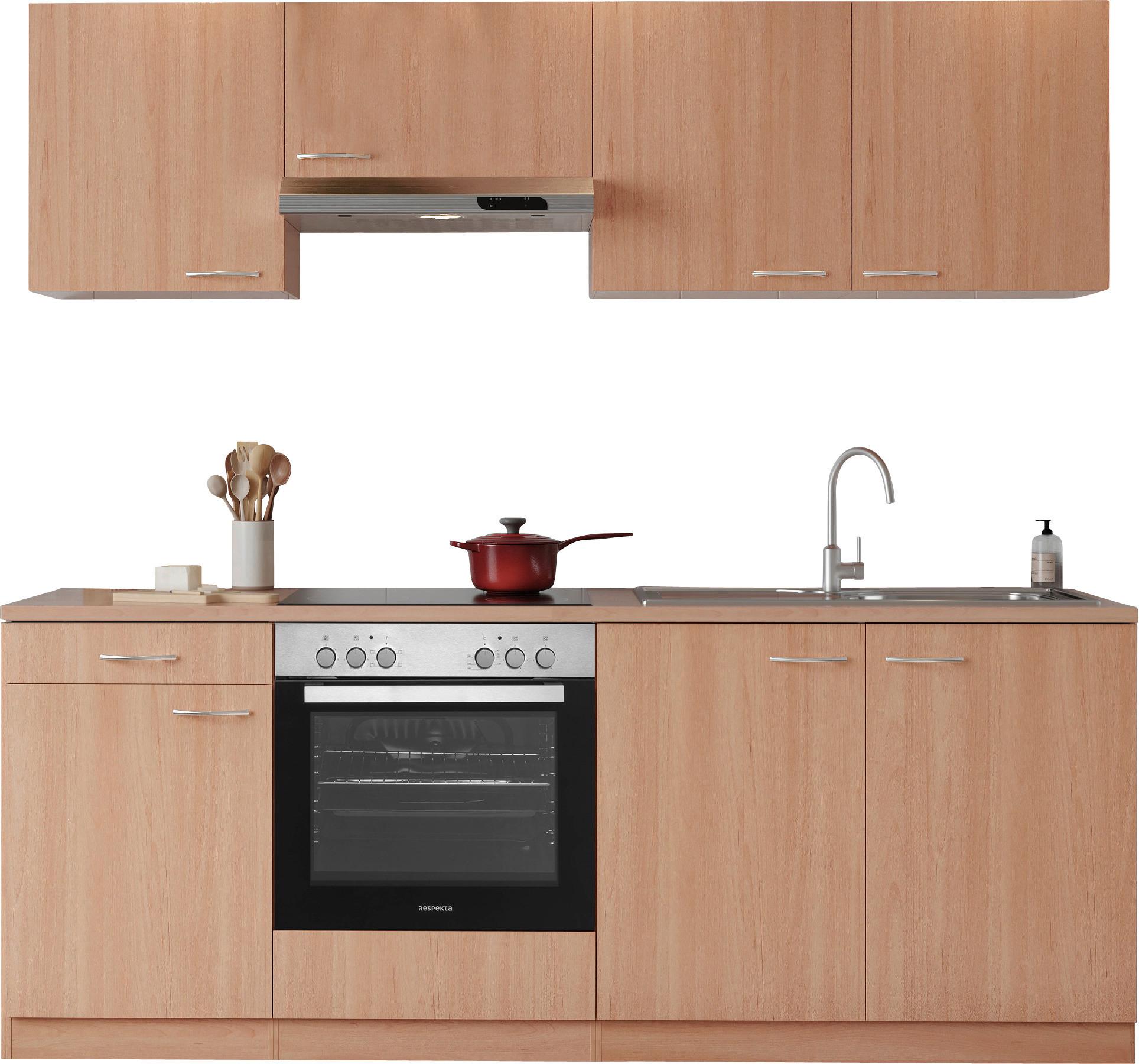 Küchenblock Gerda Küchenblock 210 cm - Buchefarben, Basics, Holzwerkstoff (210cm) - Respekta