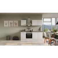 Küchenblock Lucca Weiß/graubraun B: 210 Cm - Graubraun/Weiß, MODERN, Holzwerkstoff (210cm) - FlexWell