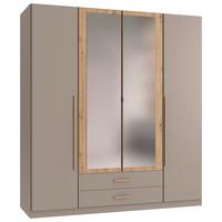 SKRIŇA S OTOČNÝMI DVERAMI MARBURG, širka 180 cm - sivá/dub artisan, Konventionell, kompozitné drevo/sklo (180/199/58cm) - Mömax