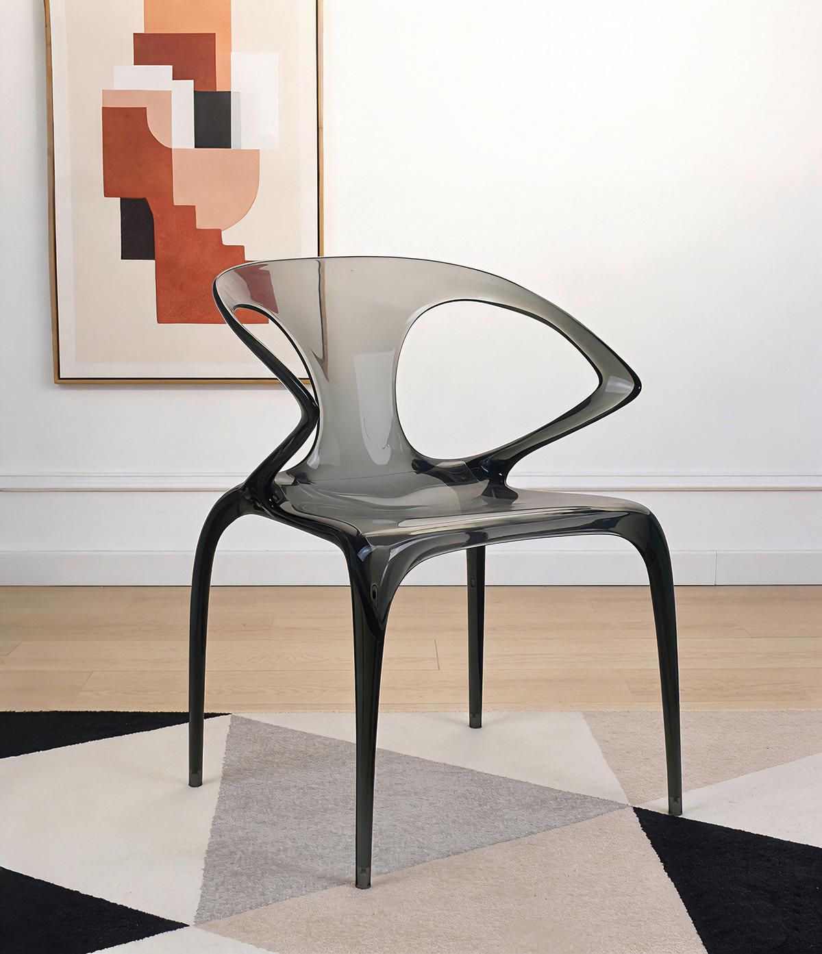DESIGNOVÉ KŘESLO LIAS -TREND- - šedá, Moderní, plast (59/80/55cm) - Premium Living