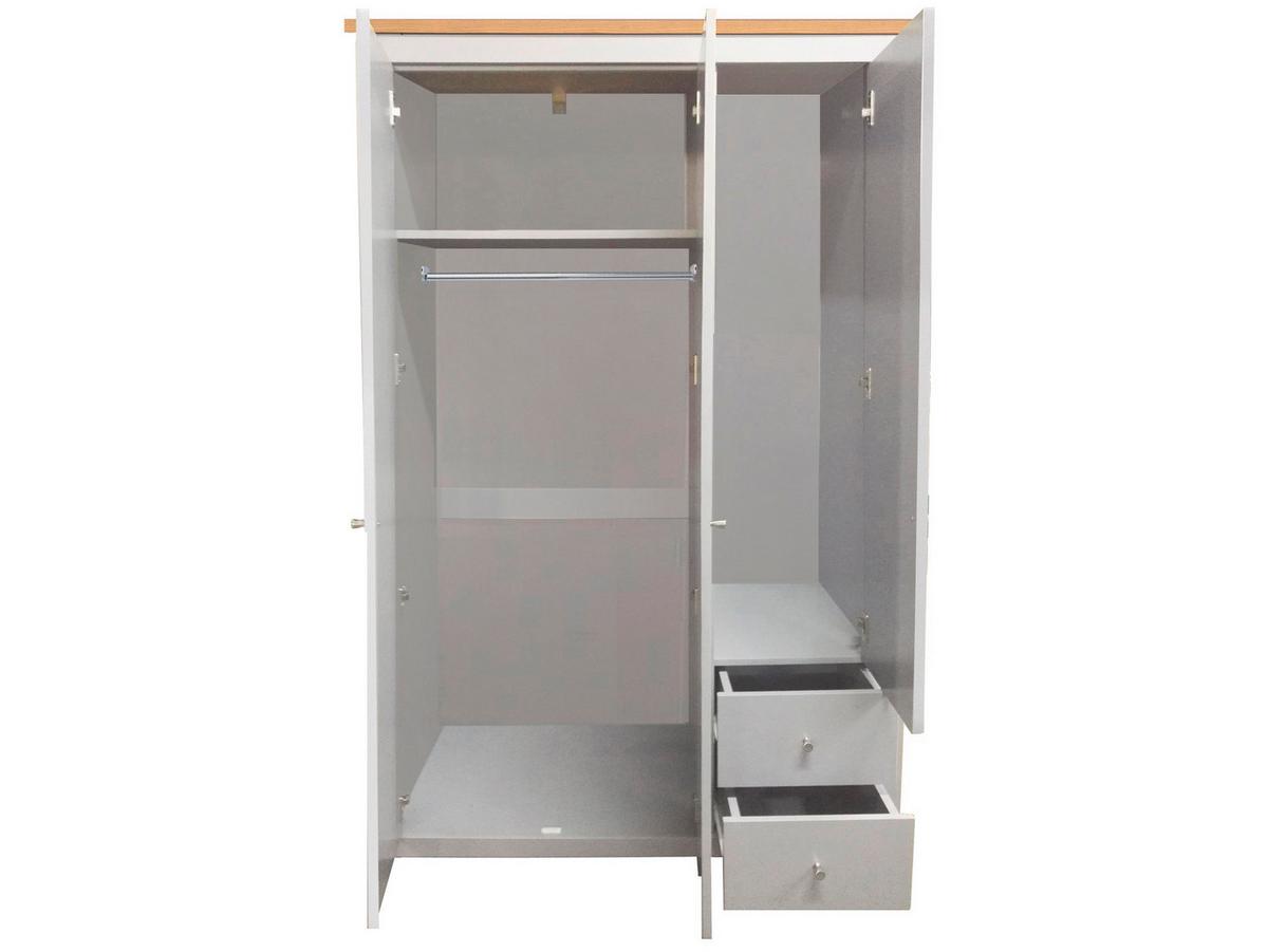 Gaderobenschrank Emerald Grau Eiche Dekor B: 112 cm - Eichefarben/Grau, Design, Holzwerkstoff (112/180/52cm) - MID.YOU