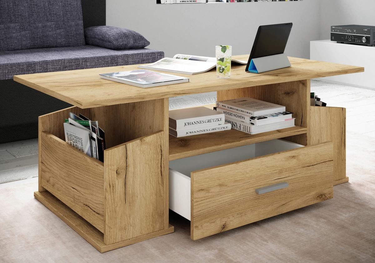 Couchtisch Junata Honigeiche Dekor - Honigeiche, Design, Holzwerkstoff (110/52/44cm) - MID.YOU