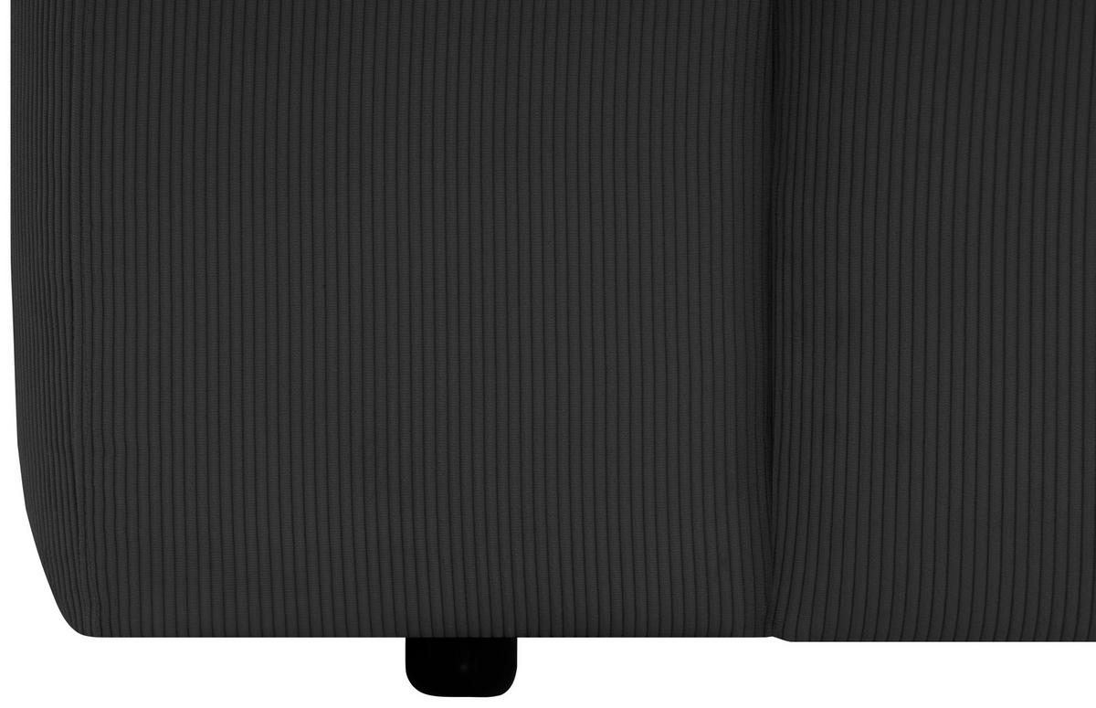 Ecksofa Hannah Anthrazit 252x170 Cm - Anthrazit/Schwarz, Design, Textil (252/170cm) - MID.YOU