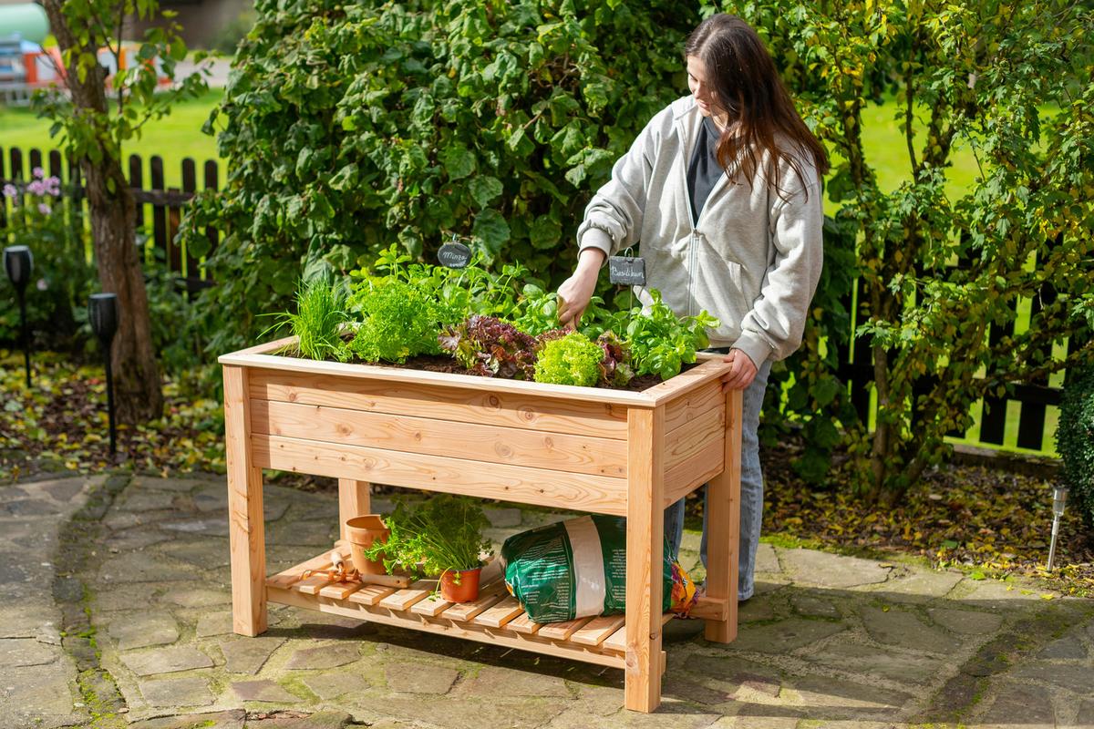Hochbeet Hochbeet - Lärchefarben, KONVENTIONELL, Holz (120/65/75cm)