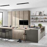 Einbauküche Riga/Eastbourne Frei Planbar Klassisch - Erlefarben/Grau, MODERN, Holzwerkstoff - Vertico